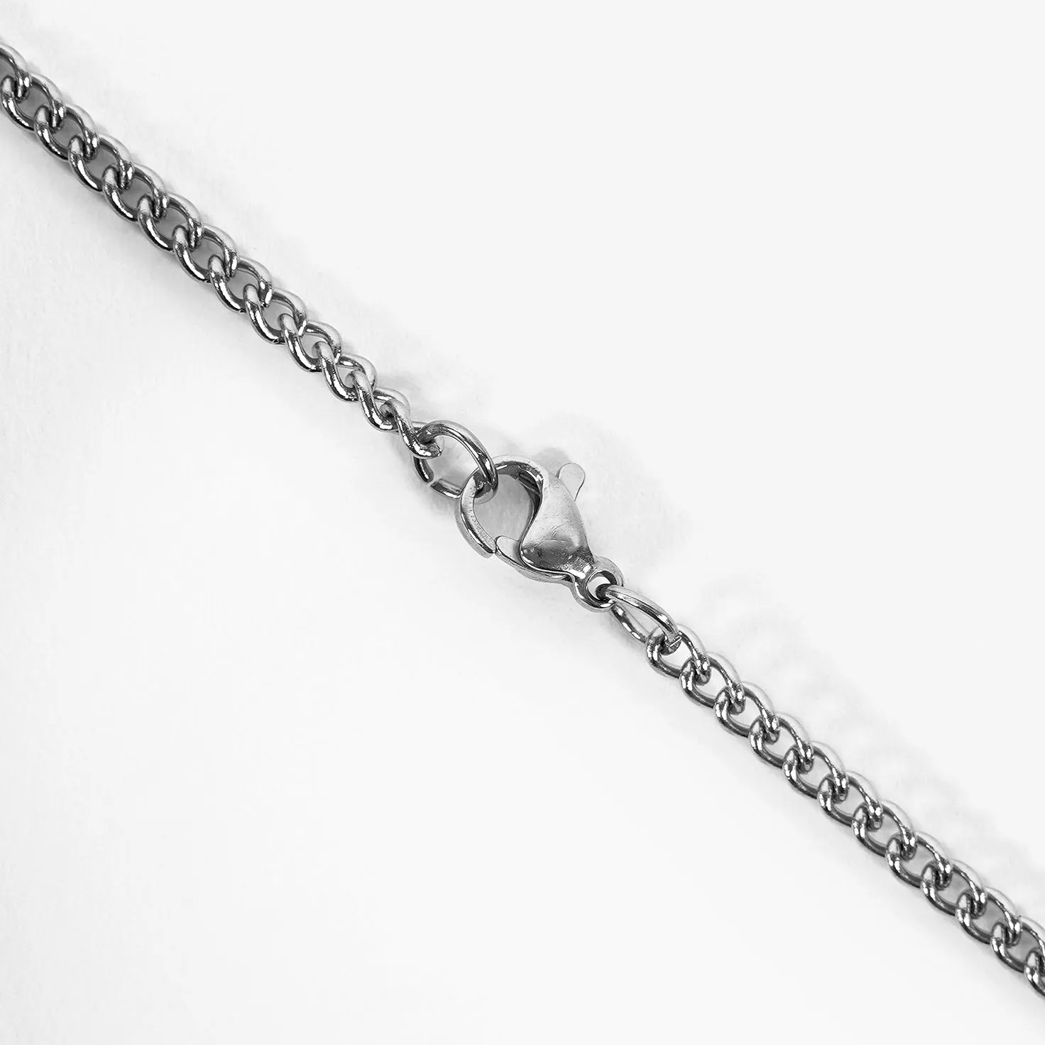 1 Number Pendant with Chain Kids Necklace - Stainless Steel