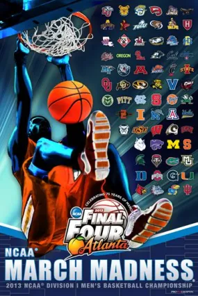 2013 Official Final Four March Madness All Teams Basketball Print Poster