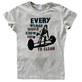 2018 Hot Sale Fashion Everywoman ... Crossfit Trains Kettlebell Fitness Workout Grey T-Shirt Tee Shirt Fashion