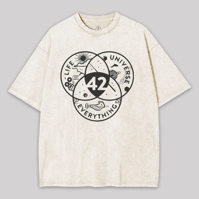 42 answer to life the universe Washed T-Shirt