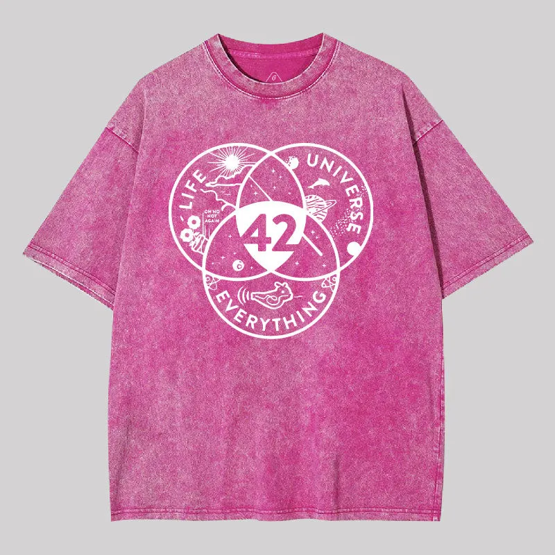 42 answer to life the universe Washed T-Shirt
