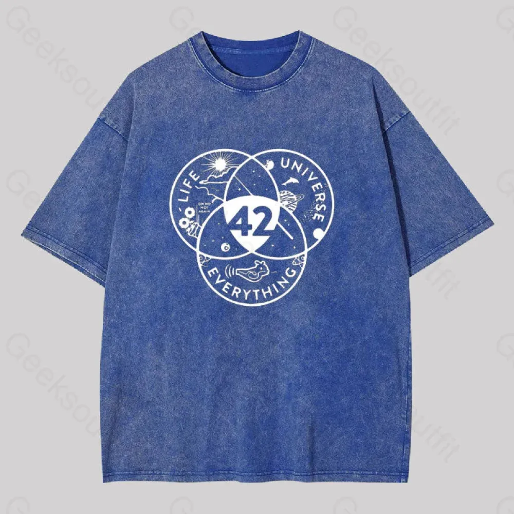 42 answer to life the universe Washed T-Shirt