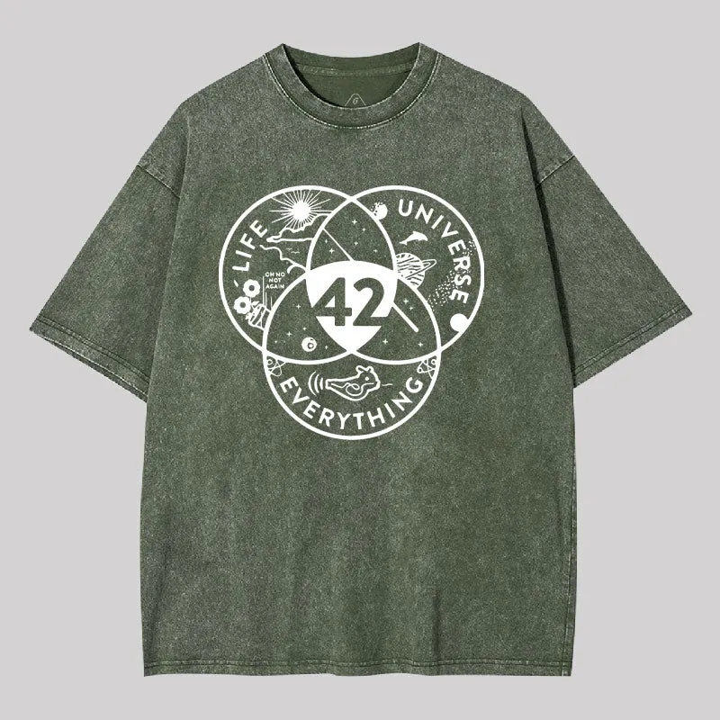 42 answer to life the universe Washed T-Shirt