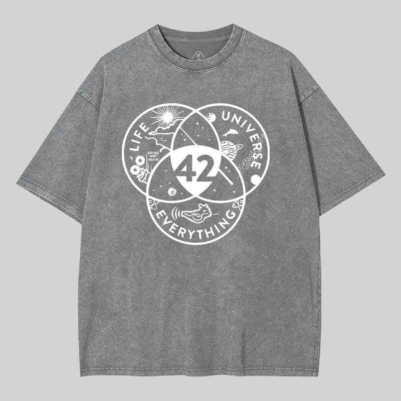 42 answer to life the universe Washed T-Shirt