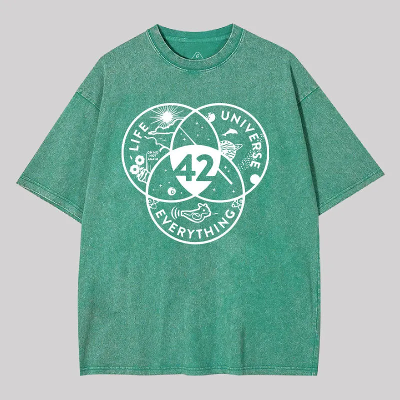 42 answer to life the universe Washed T-Shirt