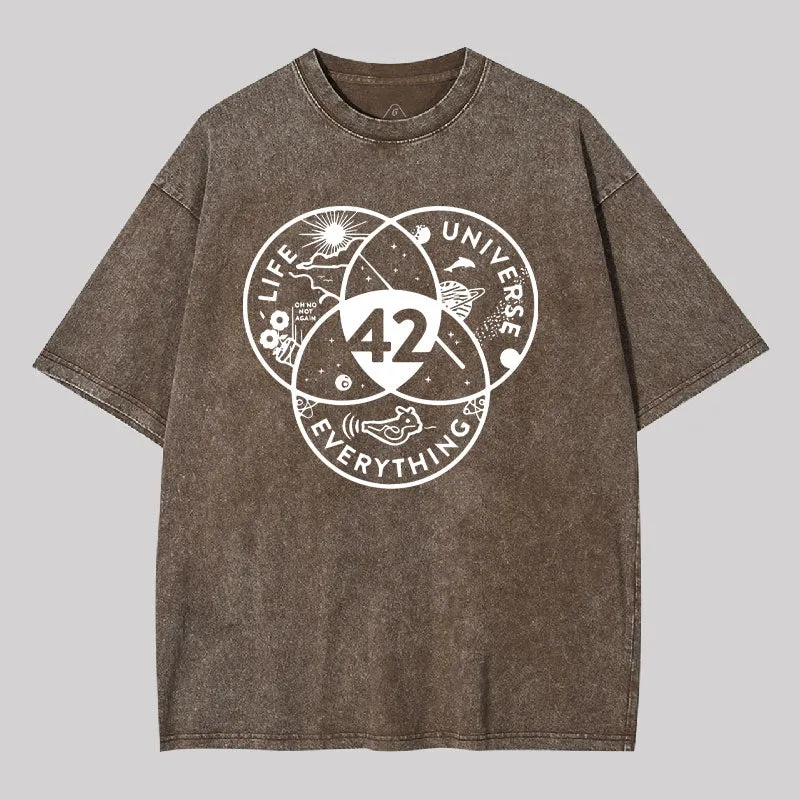 42 answer to life the universe Washed T-Shirt