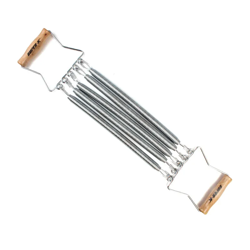 5 Spring Chest Pull Expander Wood Handle Fitness Exercise Puller Muscle Trainer 30kg