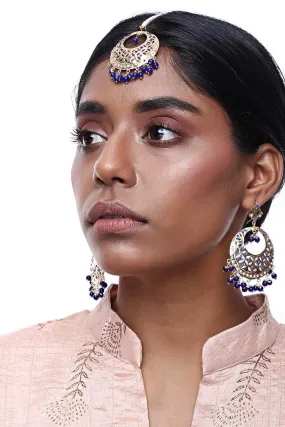 Alloy Necklace and Earring Sets in Blue
