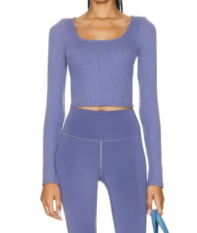 Alo Yoga - Alosoft Ribbed Show Stopper Cropped Shirt