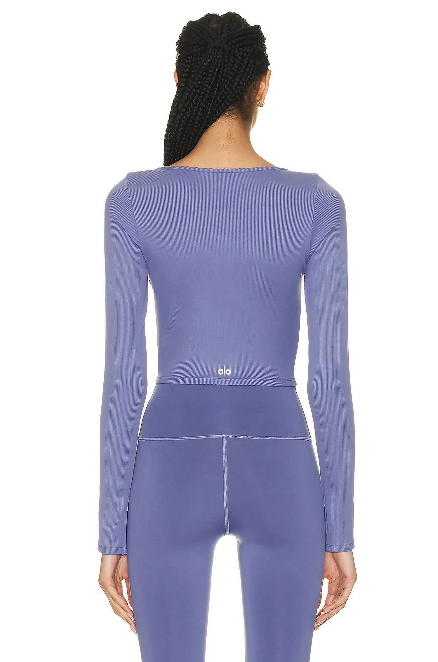 Alo Yoga - Alosoft Ribbed Show Stopper Cropped Shirt