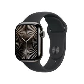 Apple Watch Series 10 GPS   Cellular 42mm Slate Titanium Case with Black Sport Band - S/M
