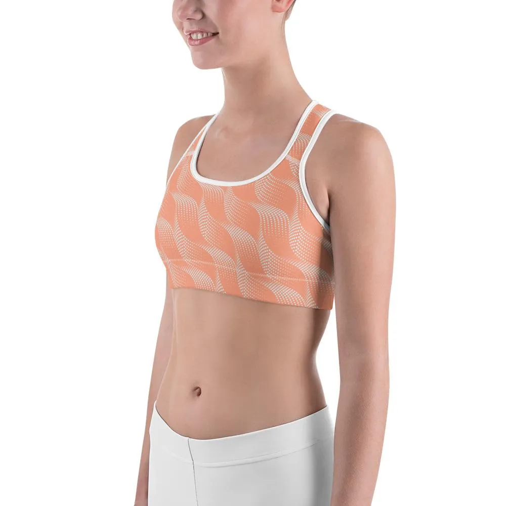 Apricot Wave Sports Bra