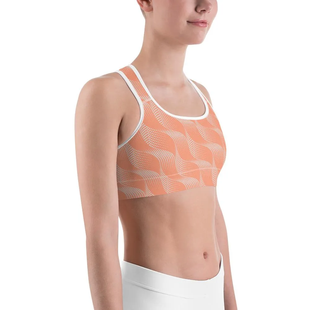 Apricot Wave Sports Bra