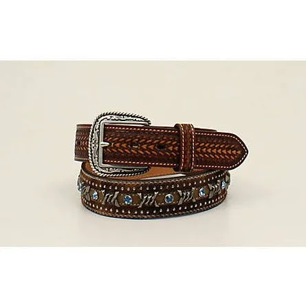 Ariat Men's Hair on Hide Blue Diamond Belt