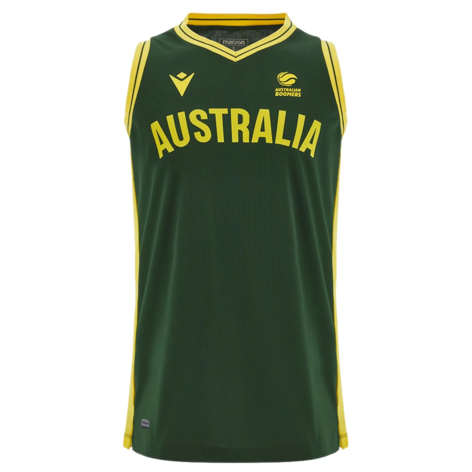 Australian Boomers Mens National Home Green Jersey - BLANK by Macron