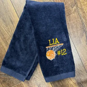 Basketball Player Personalized Sport Towel