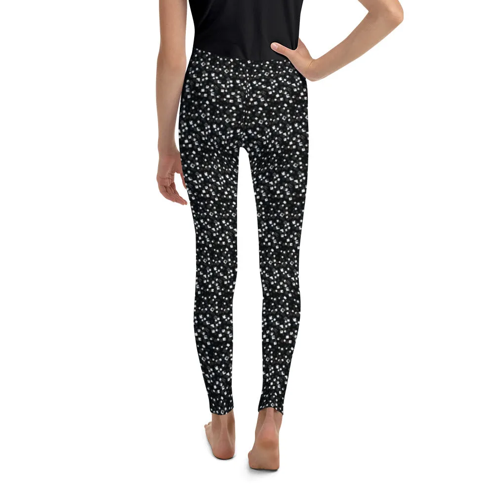 Black Blue Rain Youth Leggings Trendy Fashion Leggings for girls, Leggings for Boys Basketball