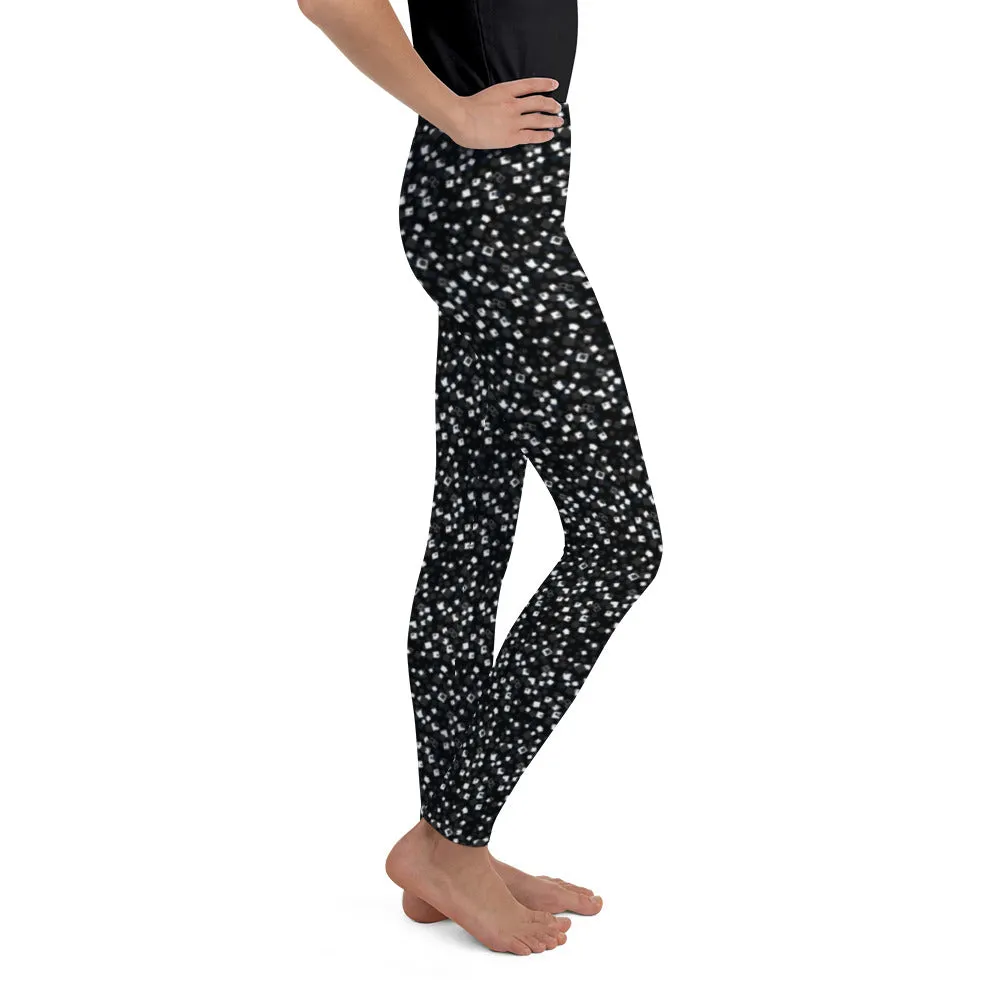Black Blue Rain Youth Leggings Trendy Fashion Leggings for girls, Leggings for Boys Basketball