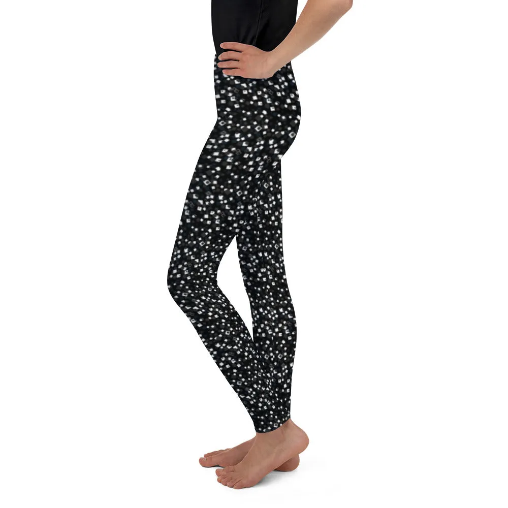 Black Blue Rain Youth Leggings Trendy Fashion Leggings for girls, Leggings for Boys Basketball