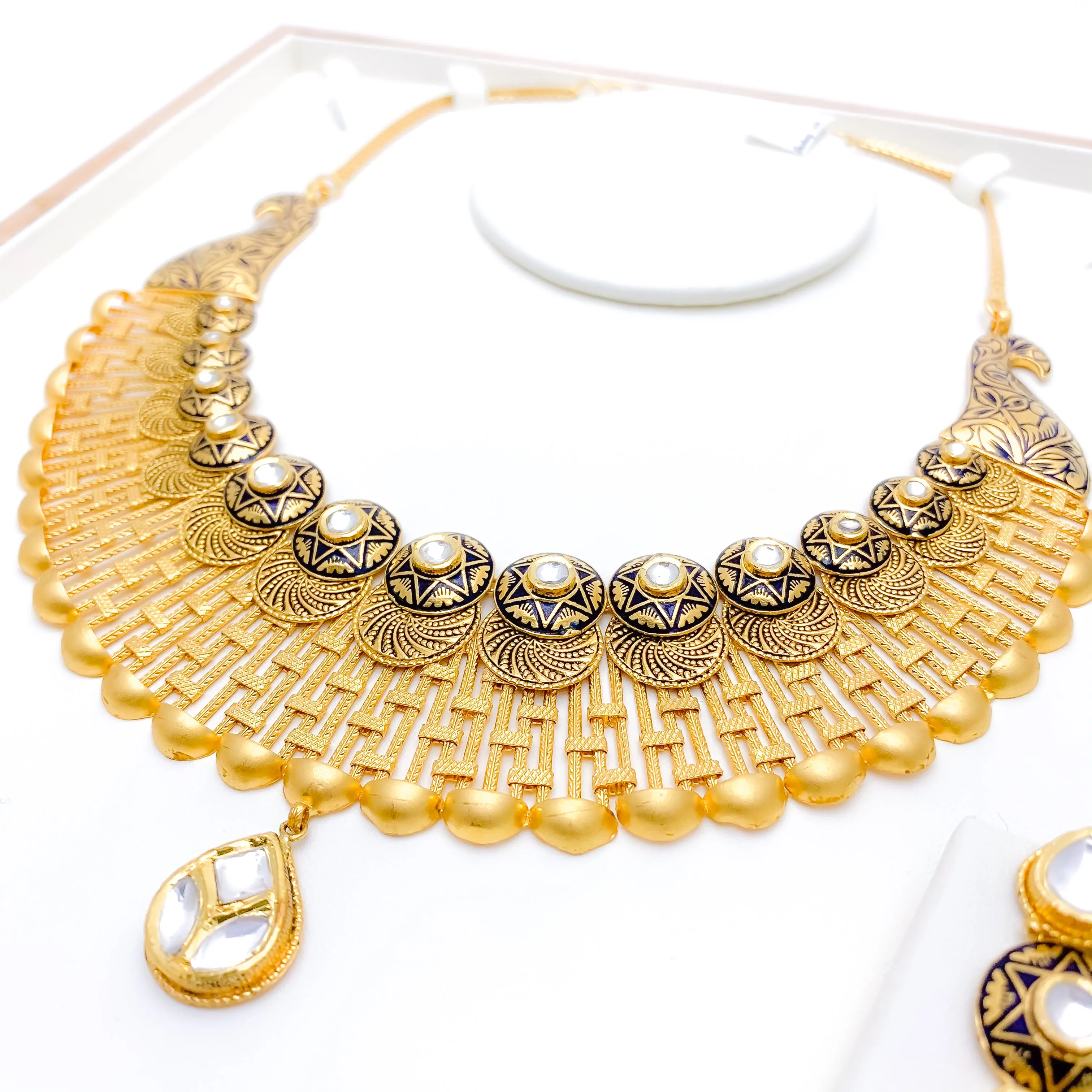 Blue Star Adorned Oxidized Set