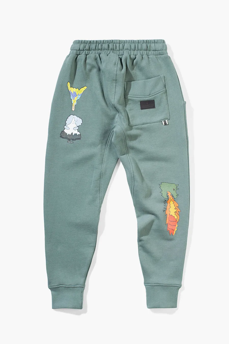 Boys Pants Munster Kids Stickers New Green