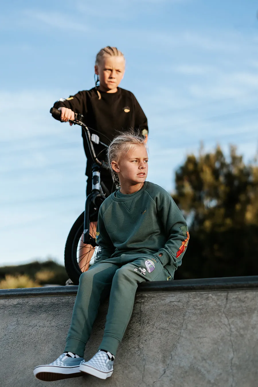 Boys Pants Munster Kids Stickers New Green