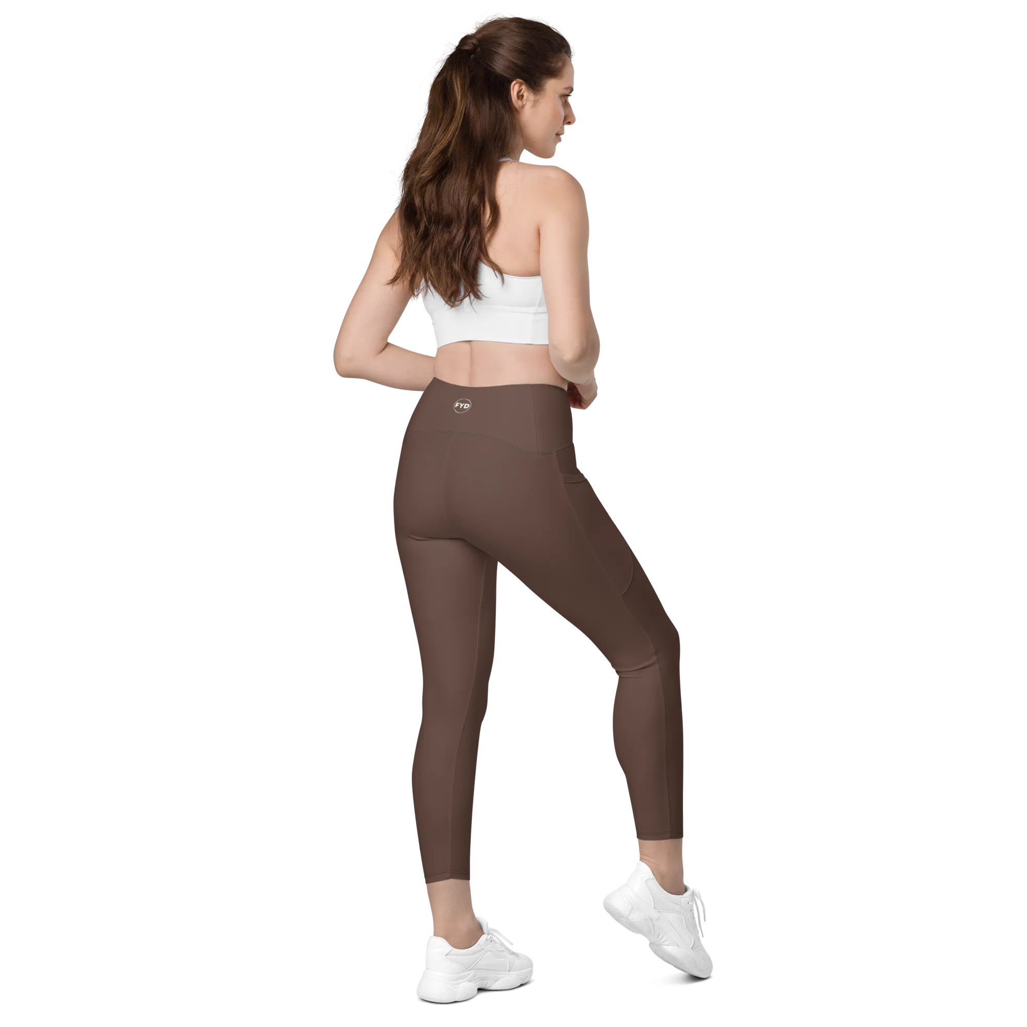 Chocolate Brown FYD Size Inclusive Leggings with pockets