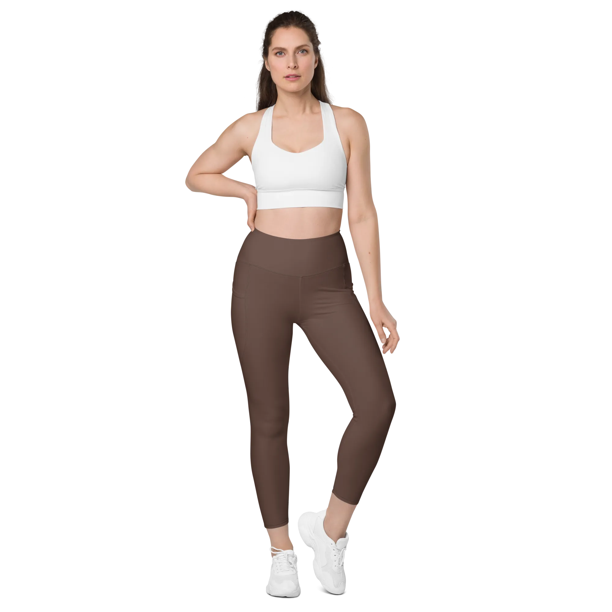 Chocolate Brown FYD Size Inclusive Leggings with pockets
