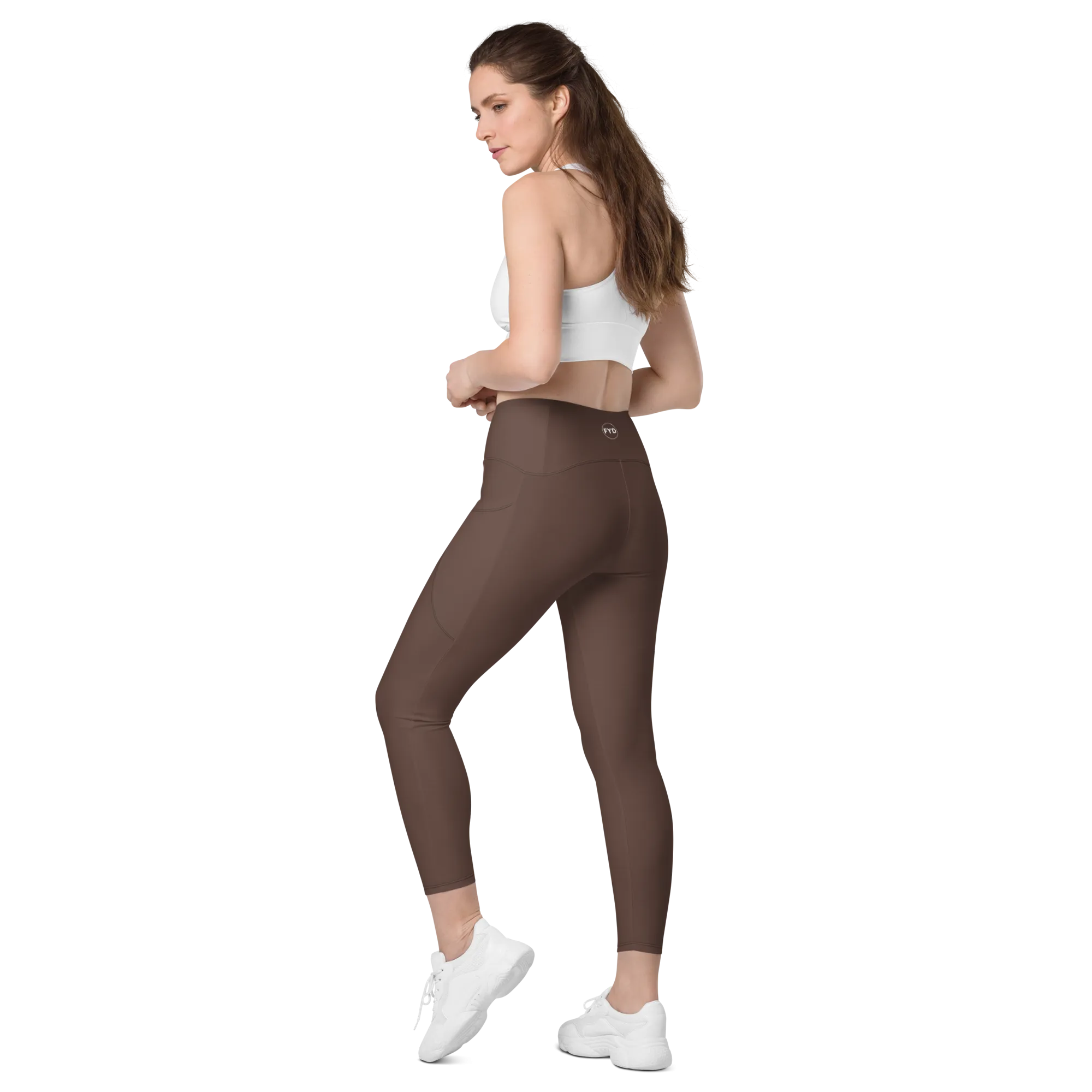 Chocolate Brown FYD Size Inclusive Leggings with pockets