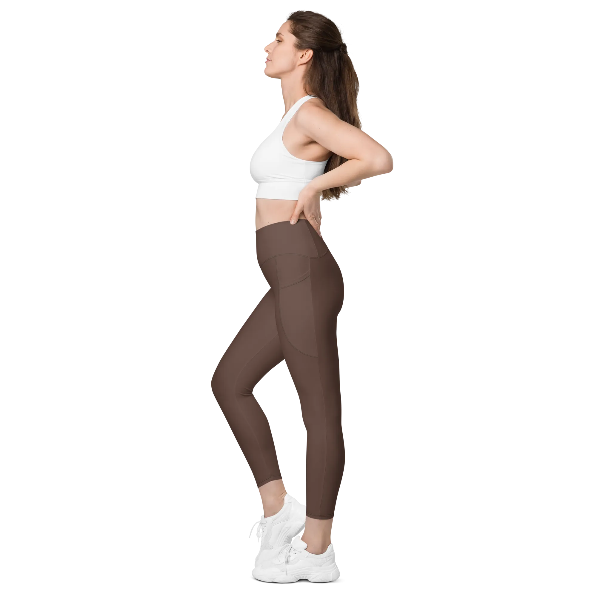 Chocolate Brown FYD Size Inclusive Leggings with pockets