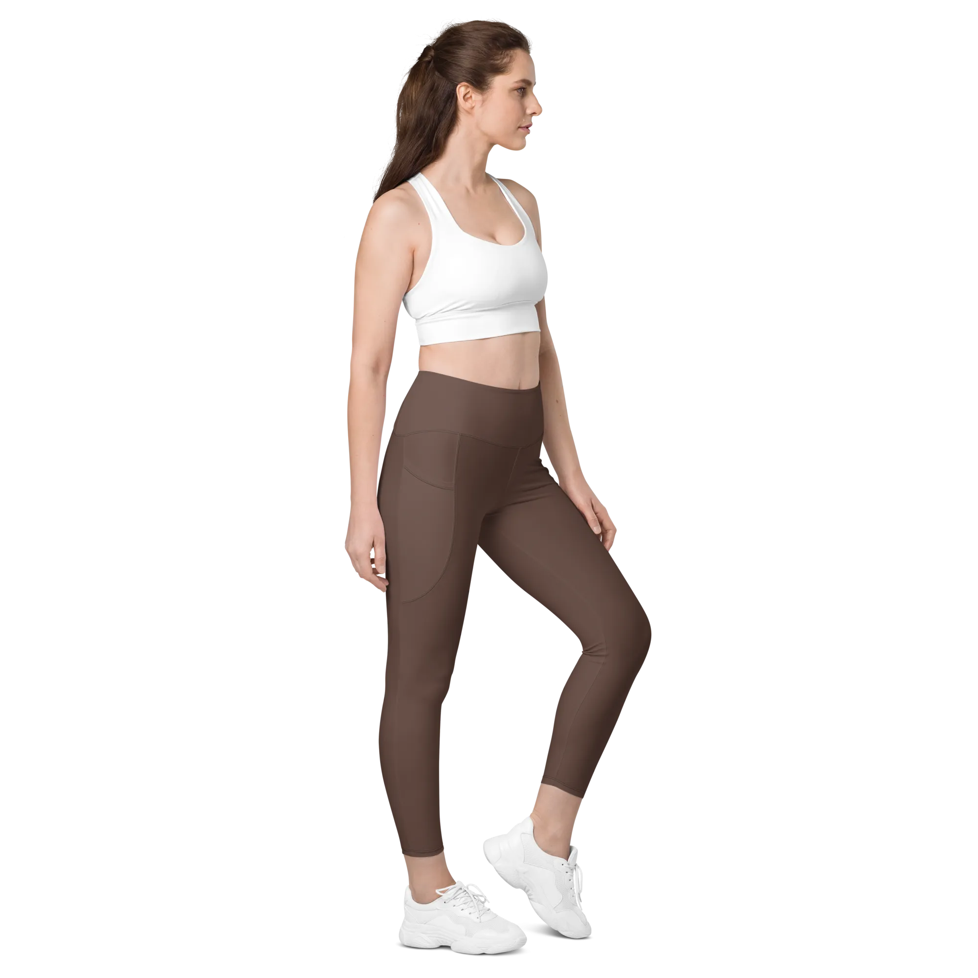 Chocolate Brown FYD Size Inclusive Leggings with pockets