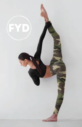 Classic Green Camo print Size Inclusive Leggings with pockets