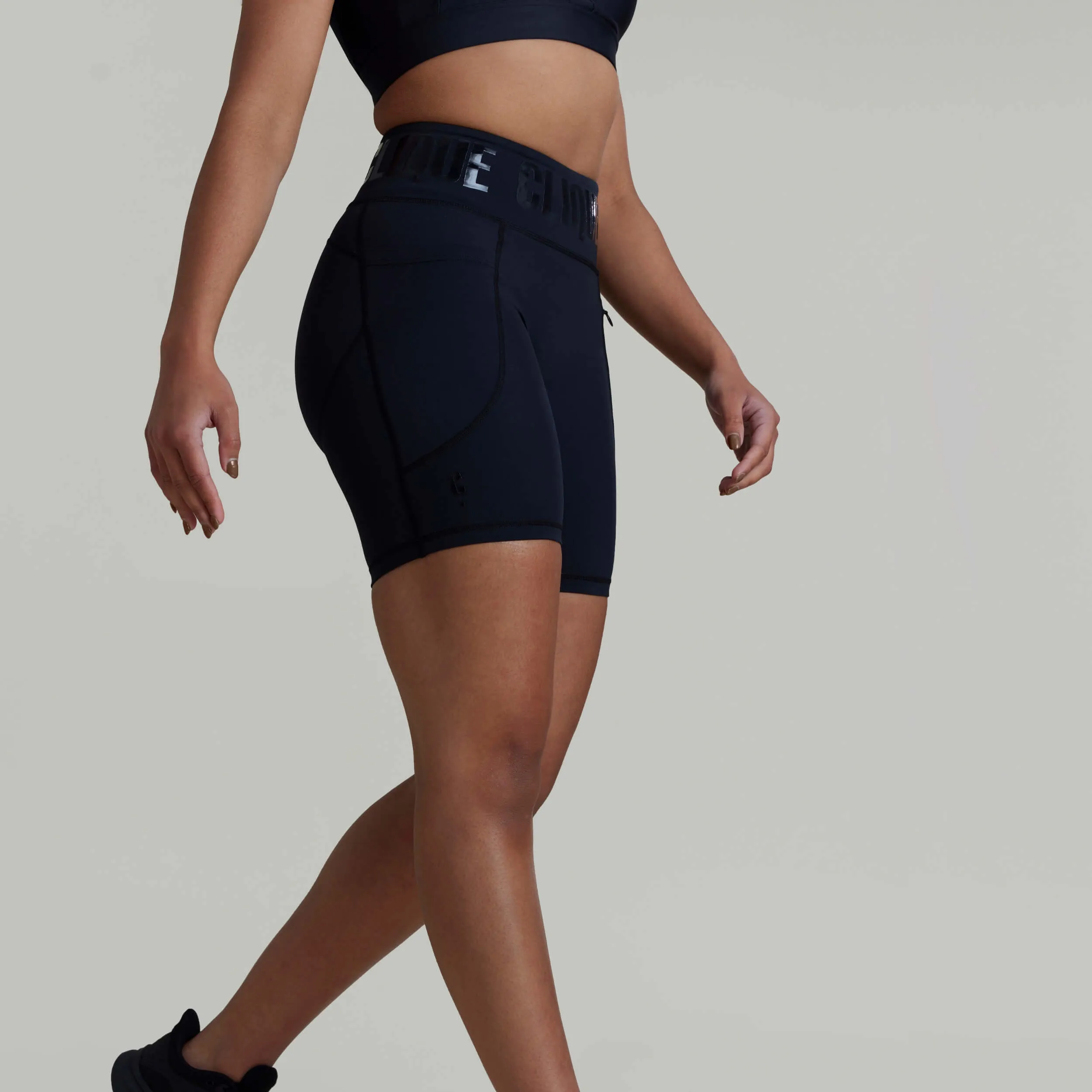 CLQ Zone Mid-Biker Short - Stealth