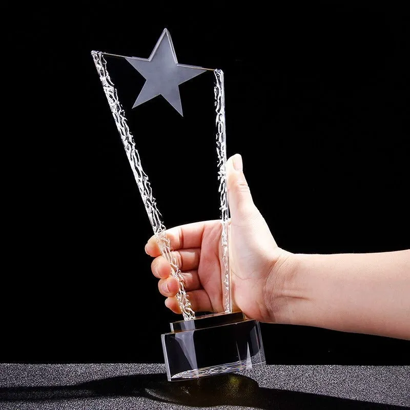 Crystal trophy basketball custom-made