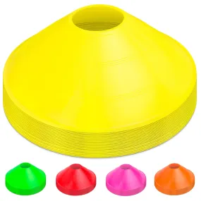 GoSports Premium Sports Cones for Training and Drills - 20 Pack with Tote - Yellow