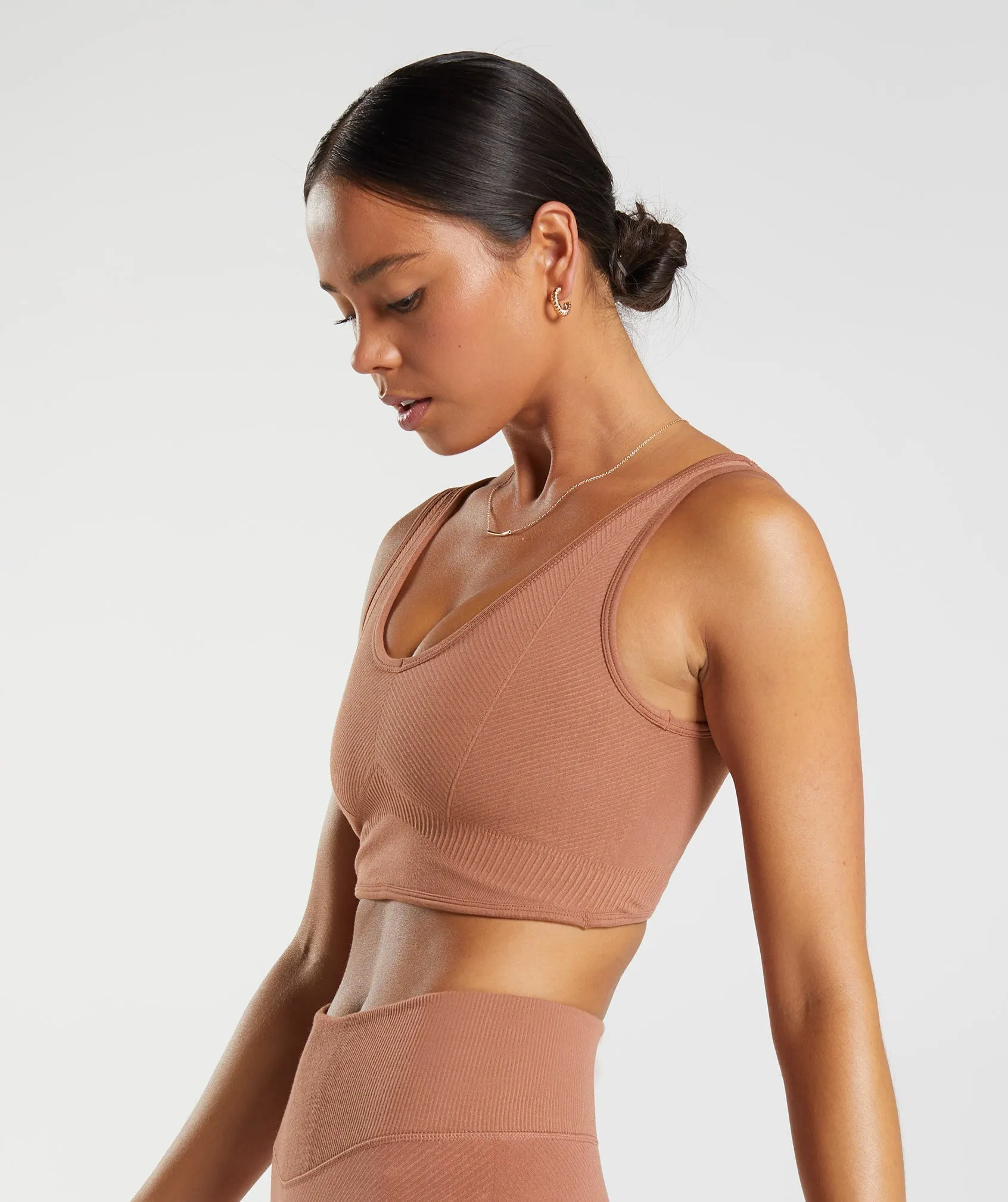 Gymshark Rest Day Seamless Bralette - Coffee Brown