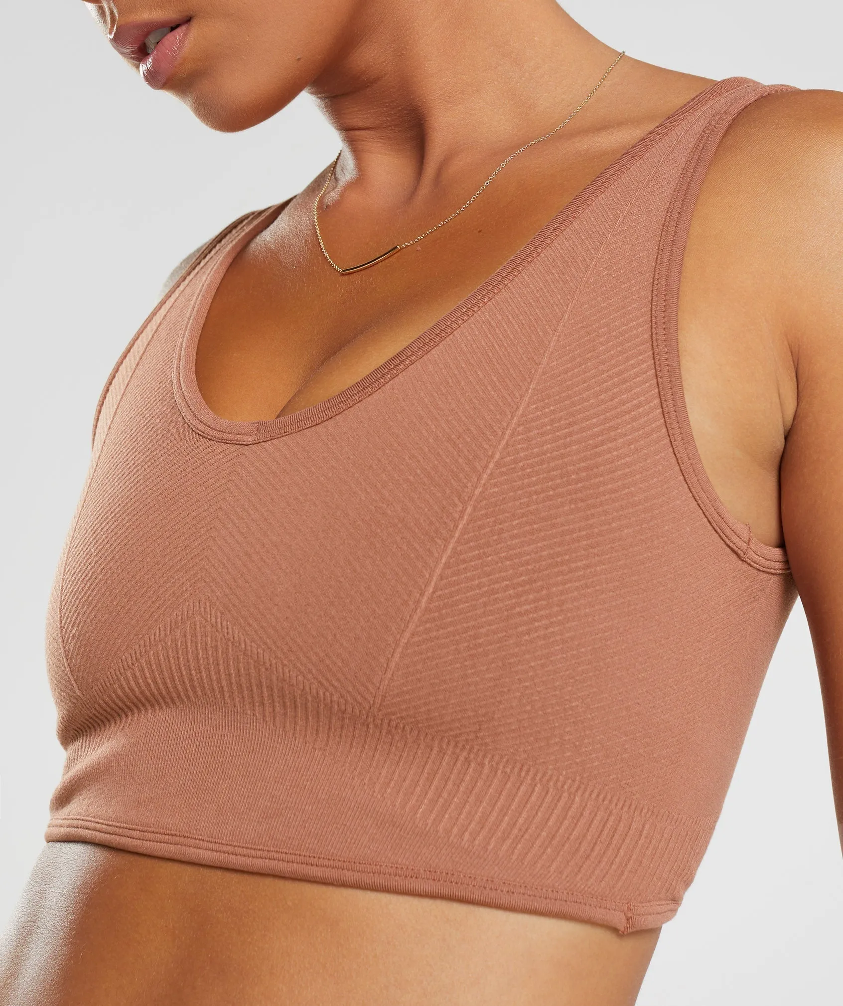 Gymshark Rest Day Seamless Bralette - Coffee Brown
