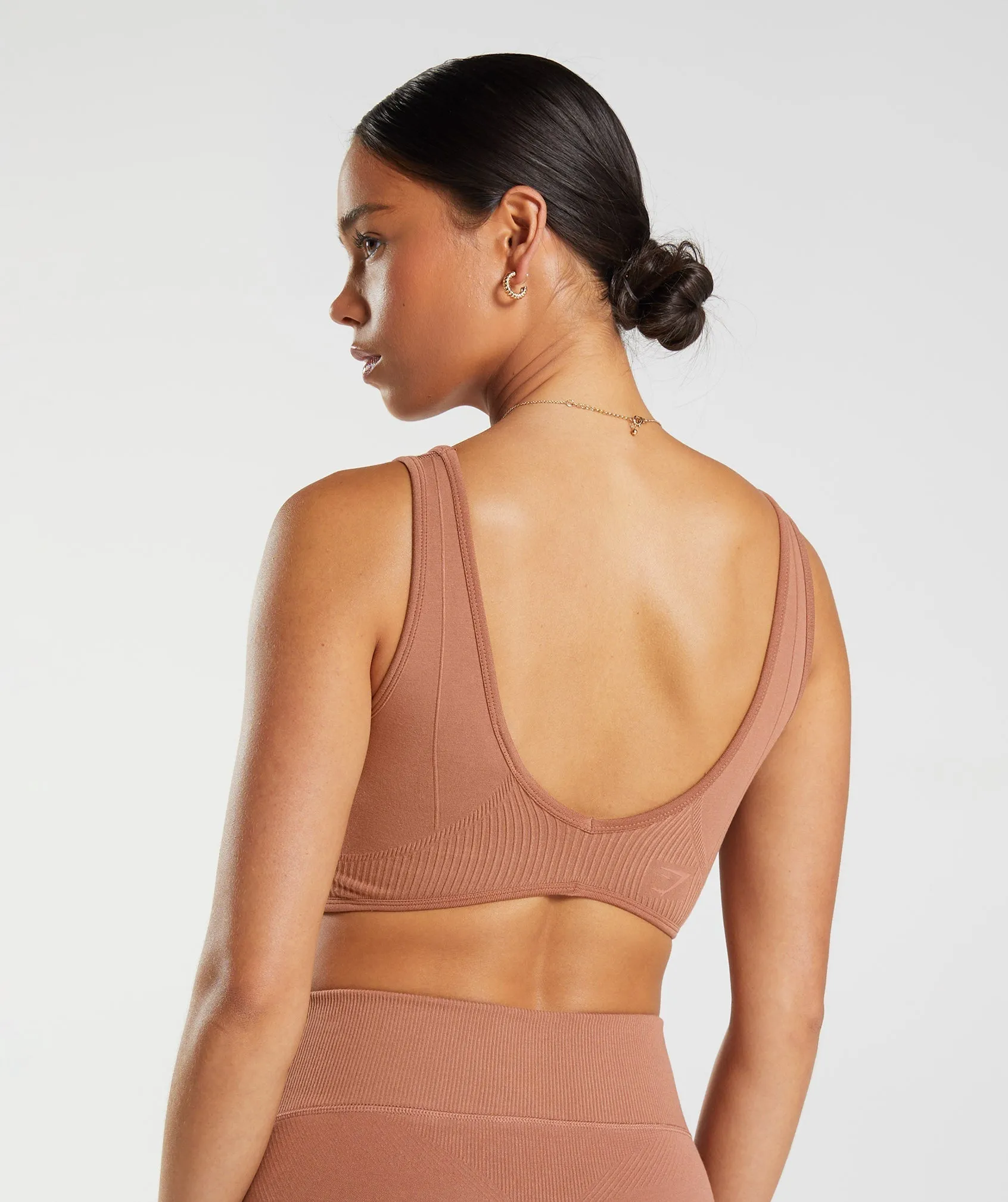 Gymshark Rest Day Seamless Bralette - Coffee Brown