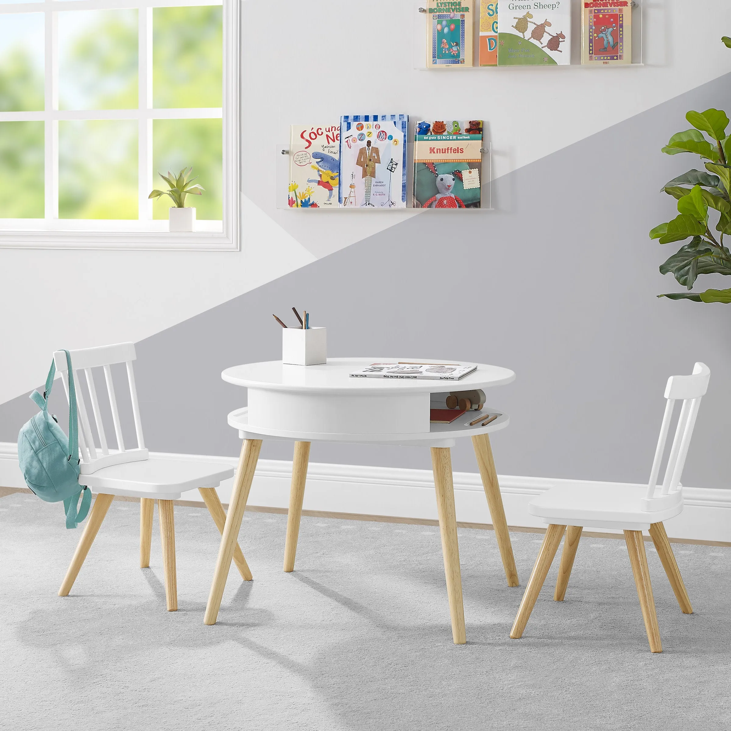 Hudson Storage Table & 2-Piece Chair Set