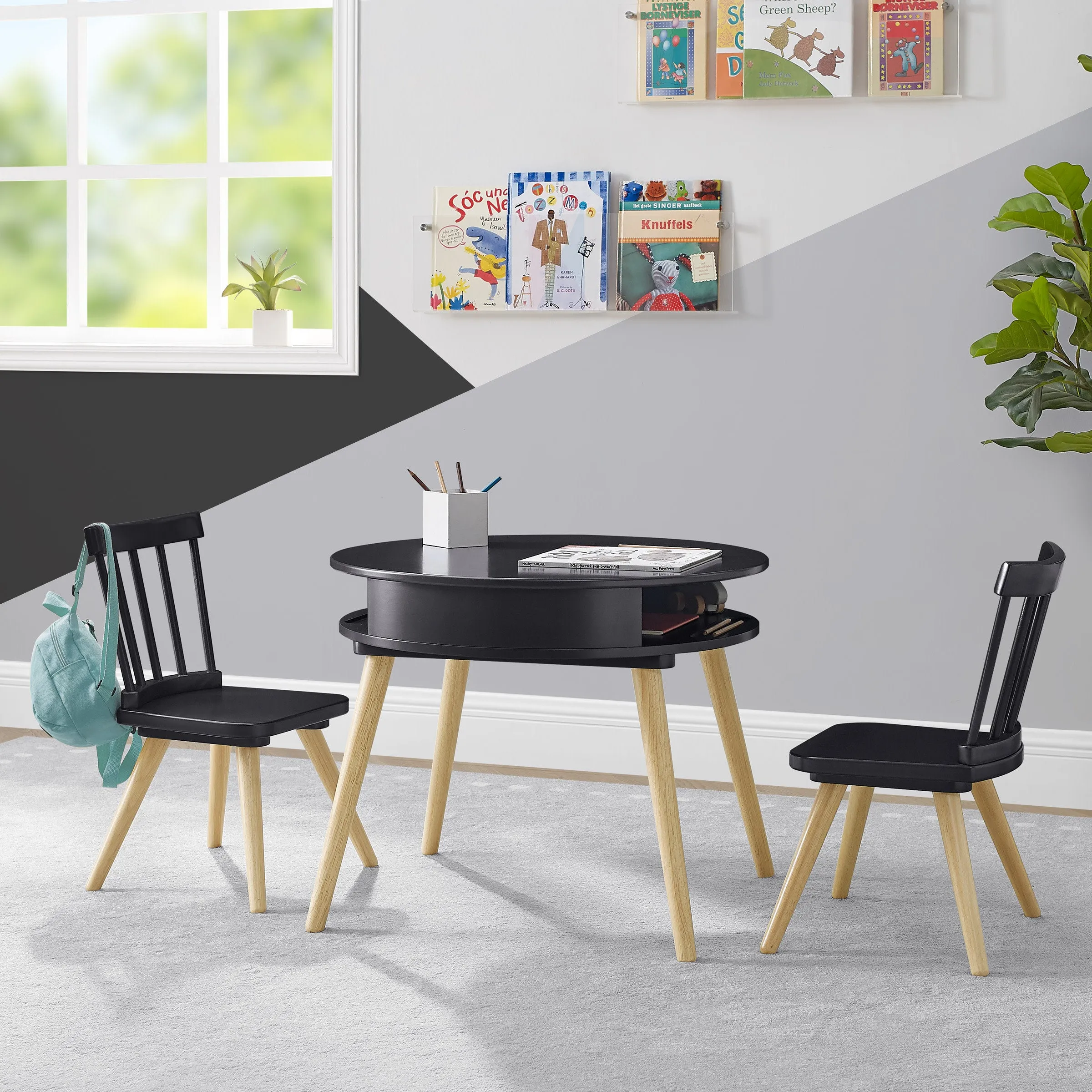 Hudson Storage Table & 2-Piece Chair Set