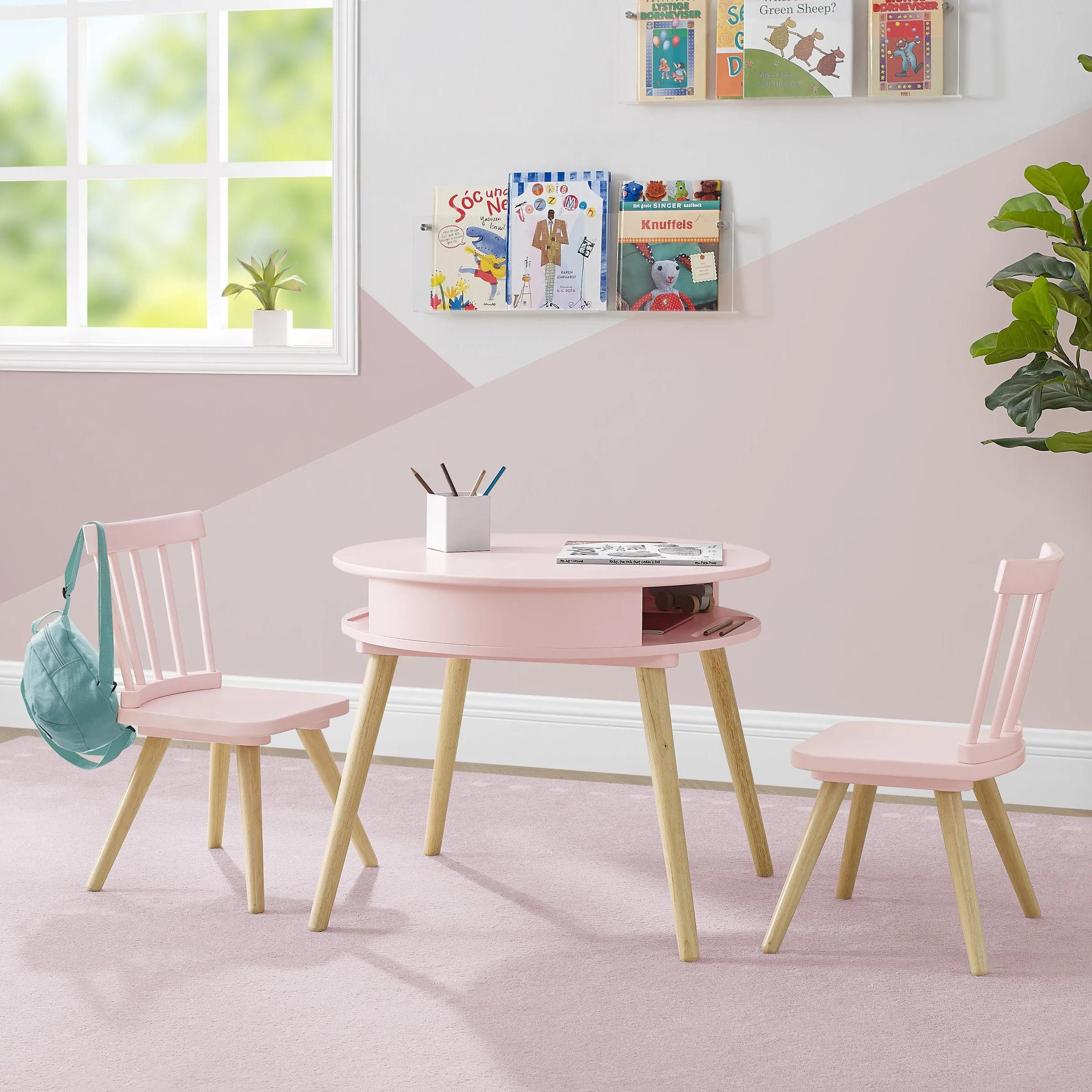 Hudson Storage Table & 2-Piece Chair Set