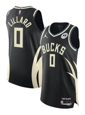 Jordan 2022 Statement Edition Damian Lillard Milwaukee Bucks Authentic Jersey