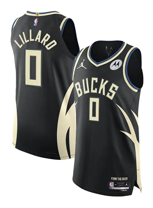 Jordan 2022 Statement Edition Damian Lillard Milwaukee Bucks Authentic Jersey
