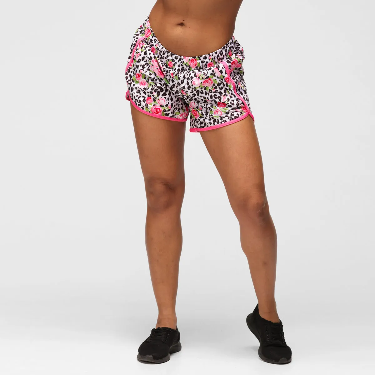 Jungle Rose Loose Fit Workout Shorts