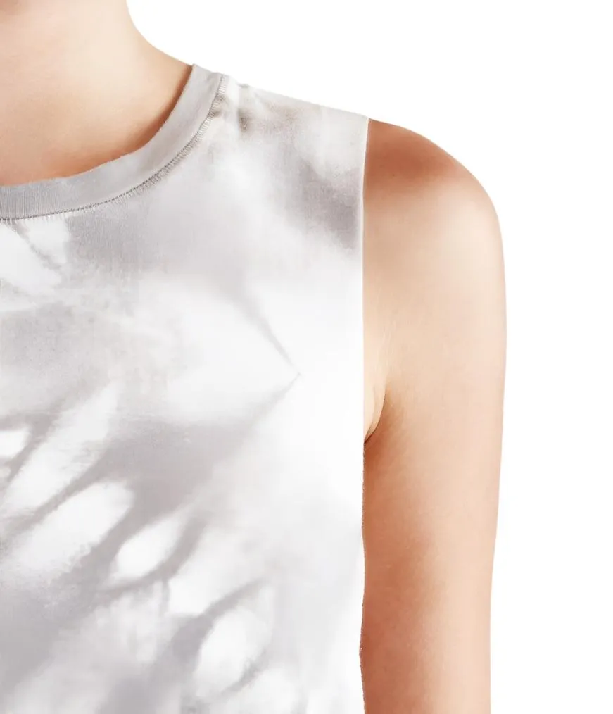 Last Chance! Manduka Adorn Open Back Crop - Feather Grey Print