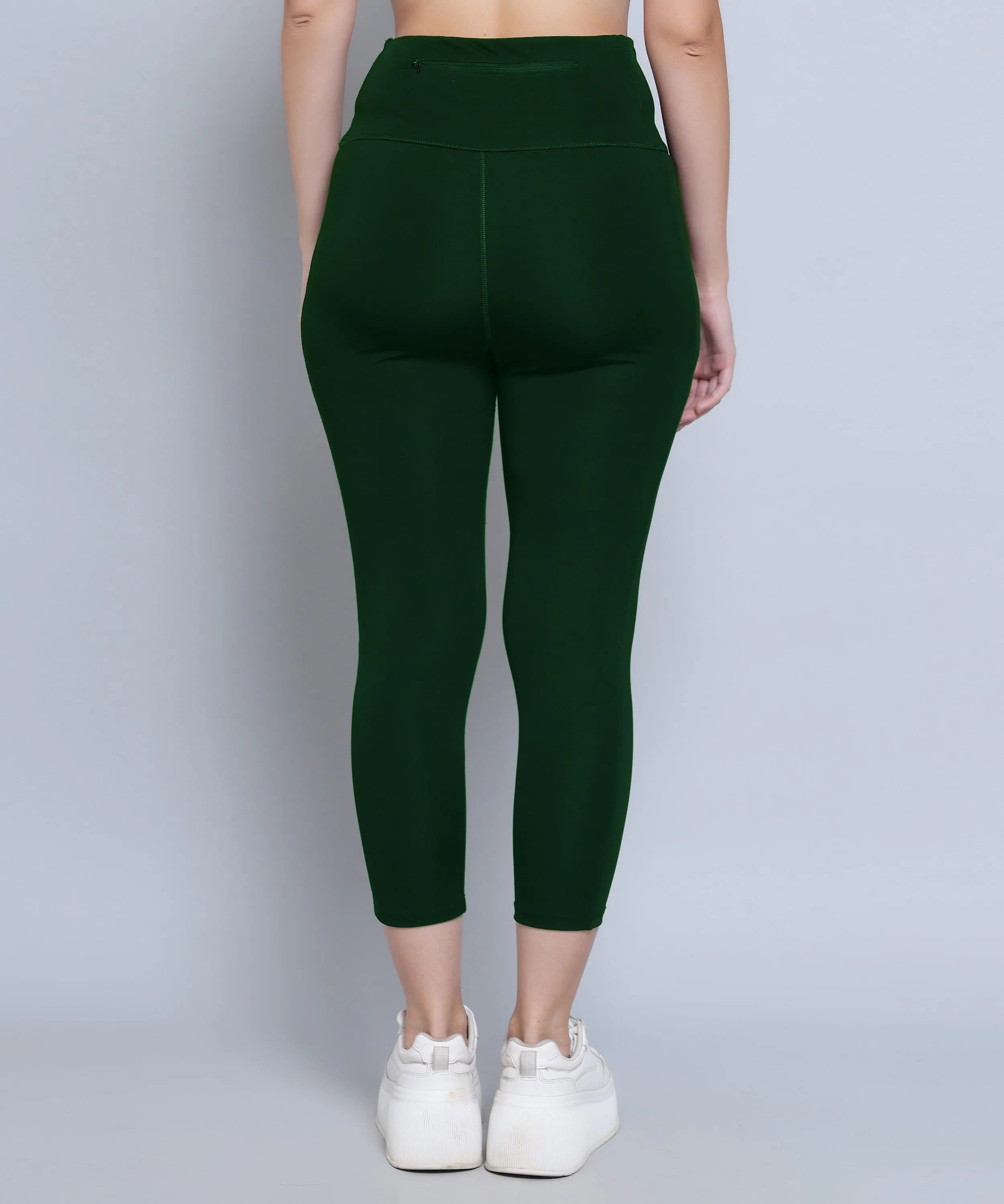 Megaska Dry Fit Active Gym Leggings with Pockets for Women, High Waisted Tummy Control Workout Yoga Track Pants (2 Pack Combo)_BottleGreen-NavyBlue