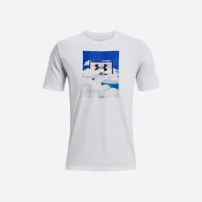 Áo Tay Ngắn Nam Under Armour Ua Basketball Hoop Cloud - Trắng