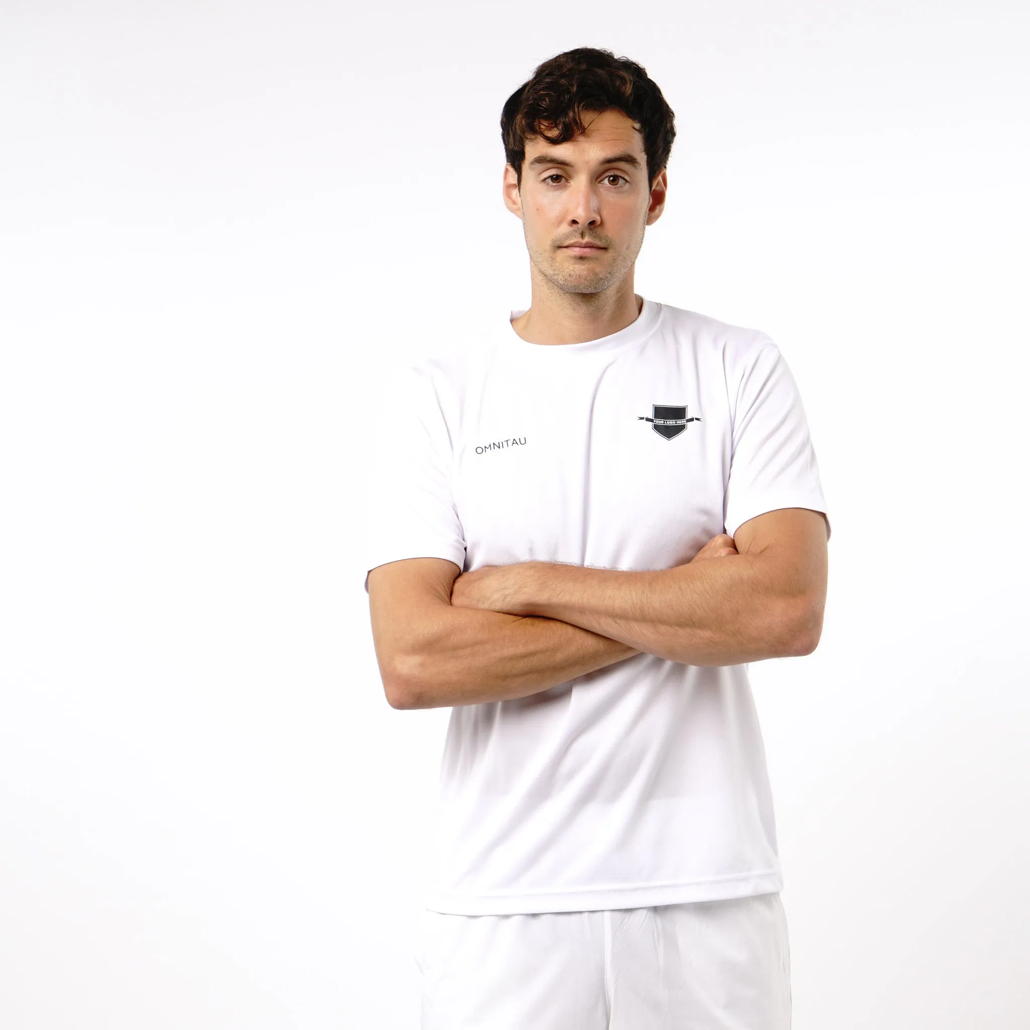 Omnitau Men's Core Multisport Crew Neck Playing Shirt - White