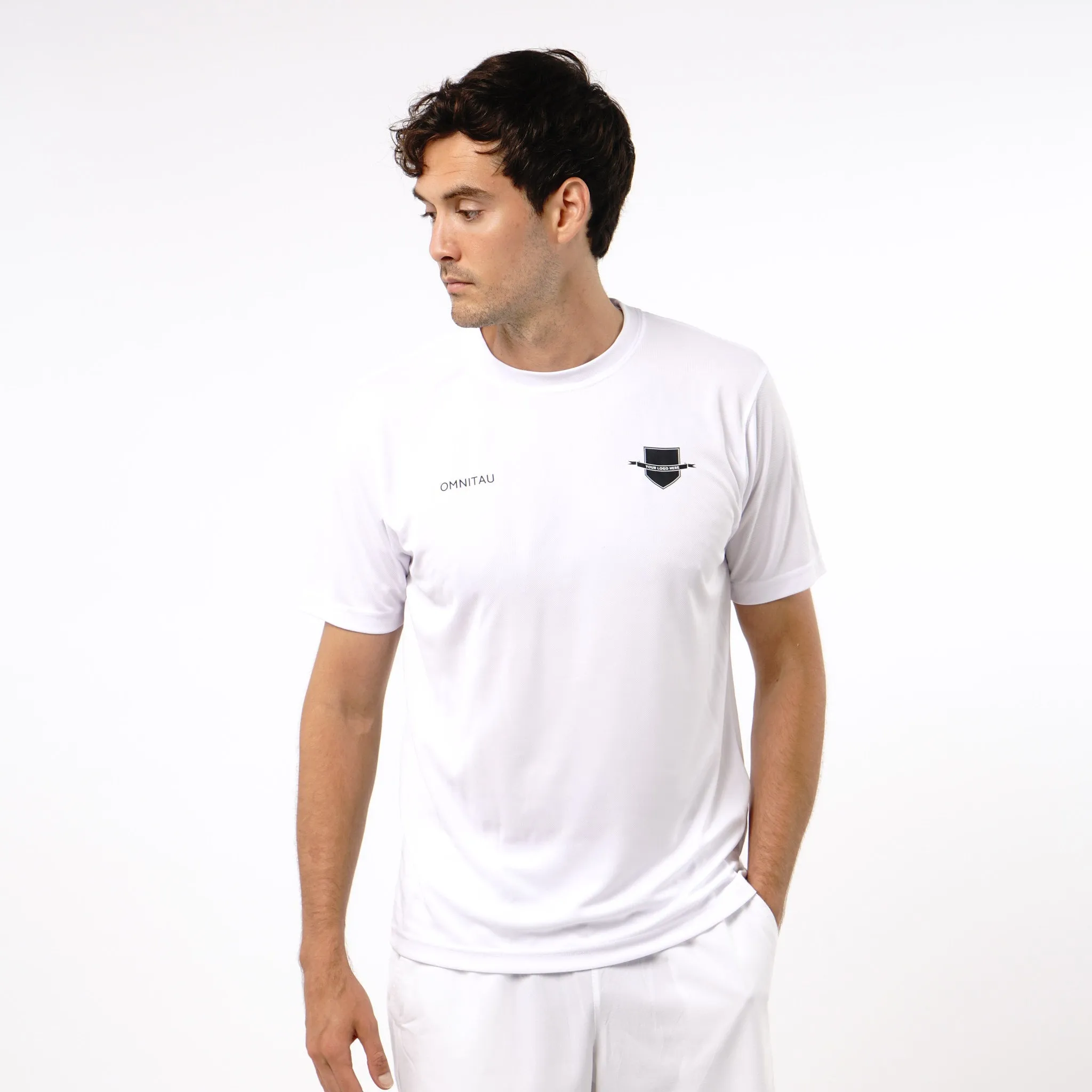 Omnitau Men's Core Multisport Crew Neck Playing Shirt - White