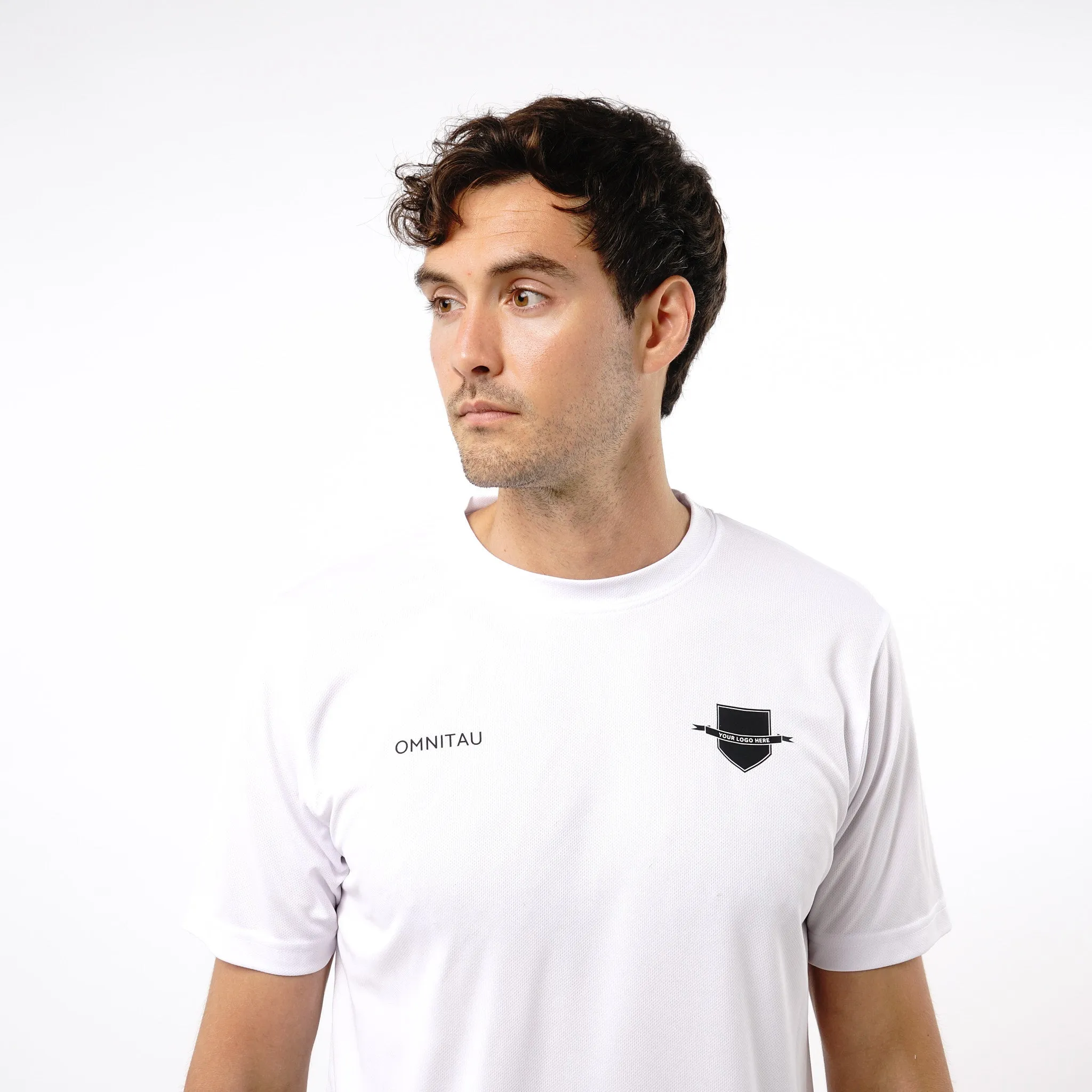 Omnitau Men's Core Multisport Crew Neck Playing Shirt - White